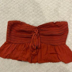 American Eagle tube top with front tie, size large